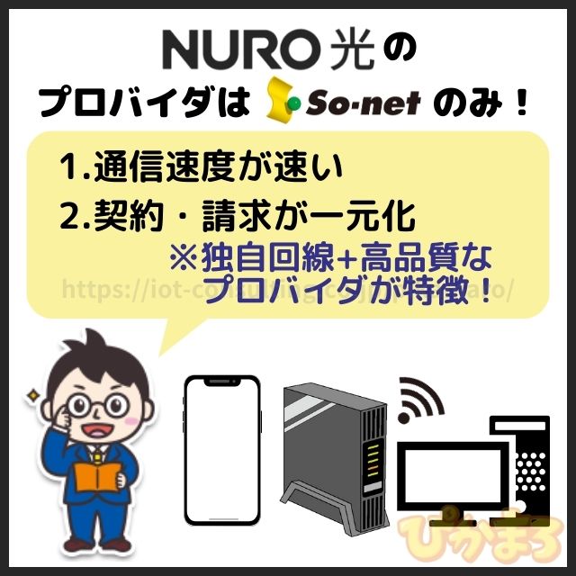 nuro光 プロバイダ So-net