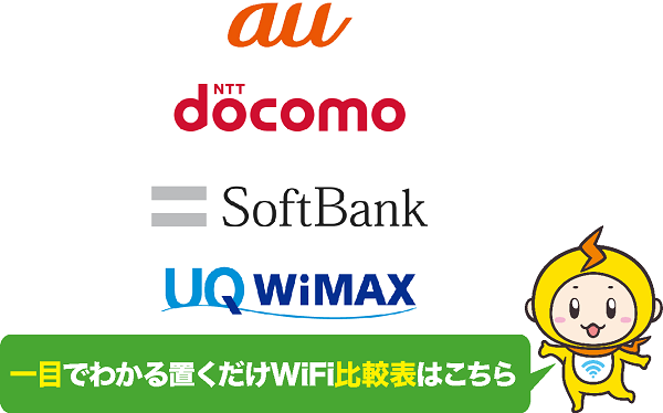 おすすめの置くだけWiFiは?