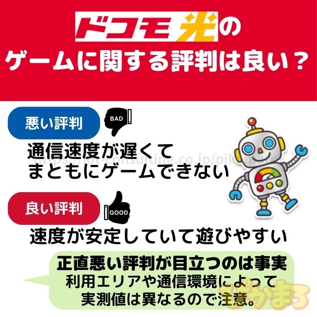 ドコモ光 評判 ゲーム
