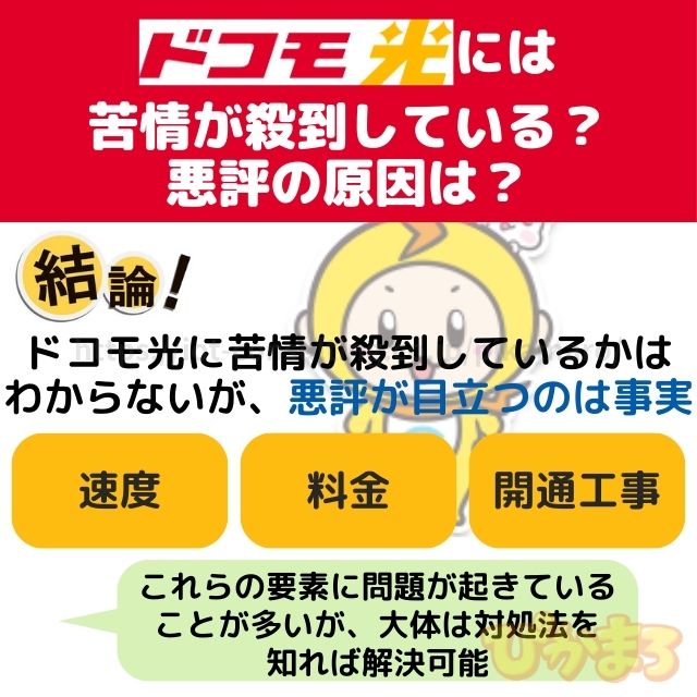 ドコモ光 苦情殺到