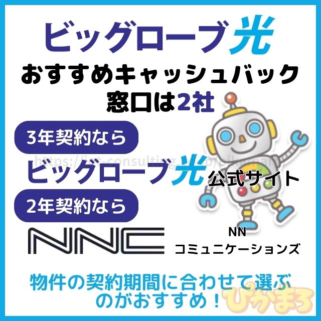 ビッグローブ光 キャッシュバック 比較