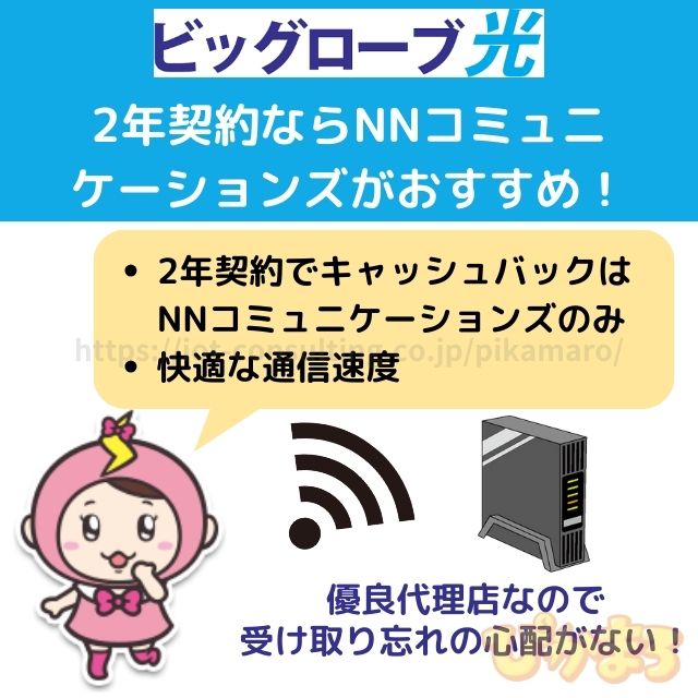 ビッグローブ光 キャッシュバック NNコミュケーションズ