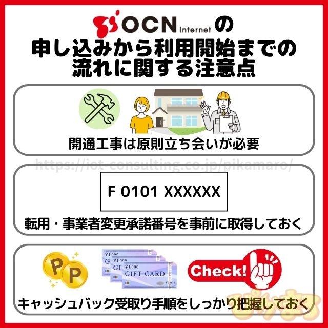ドコモ光 ocn 申し込みから開通までの注意点