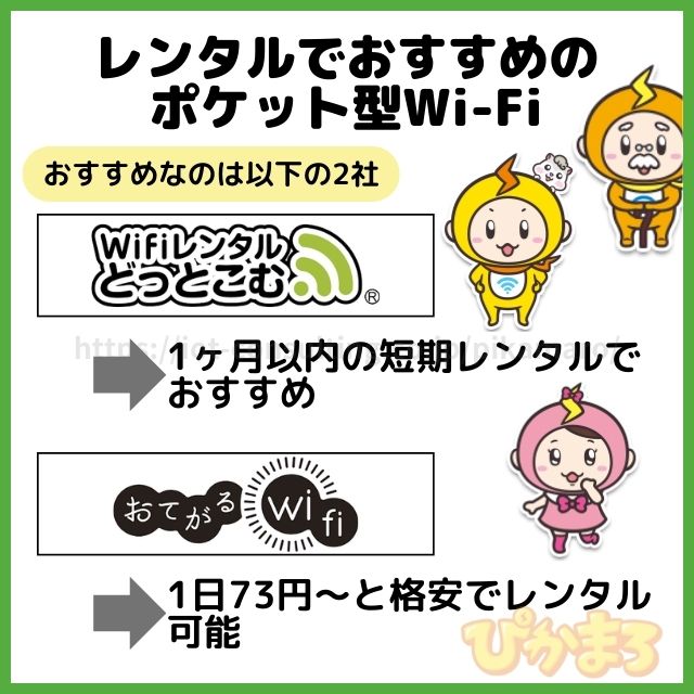 ポケットwifi おすすめ レンタル