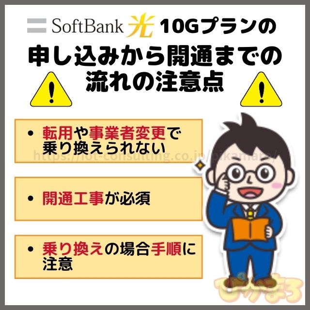 ソフトバンク光 10g 申し込みから開通までの流れ