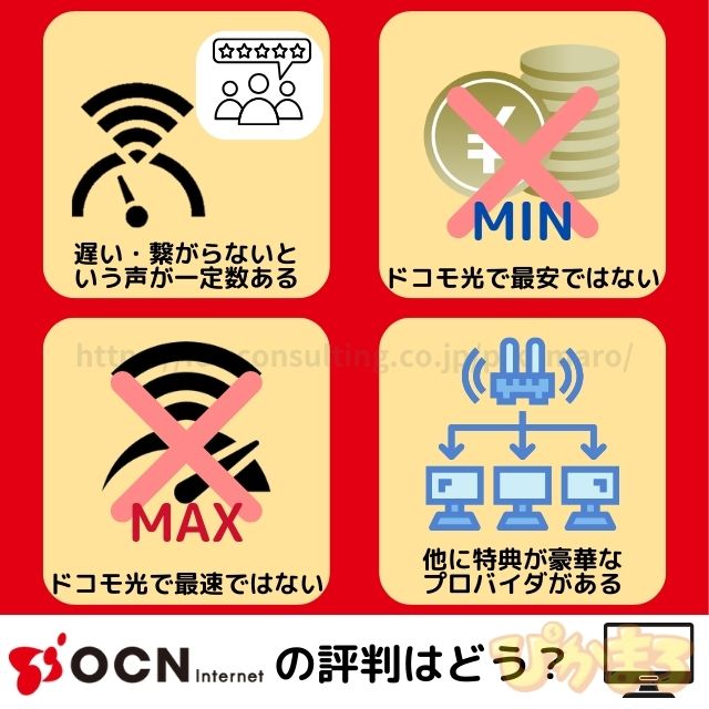 ドコモ光 ocn 評判