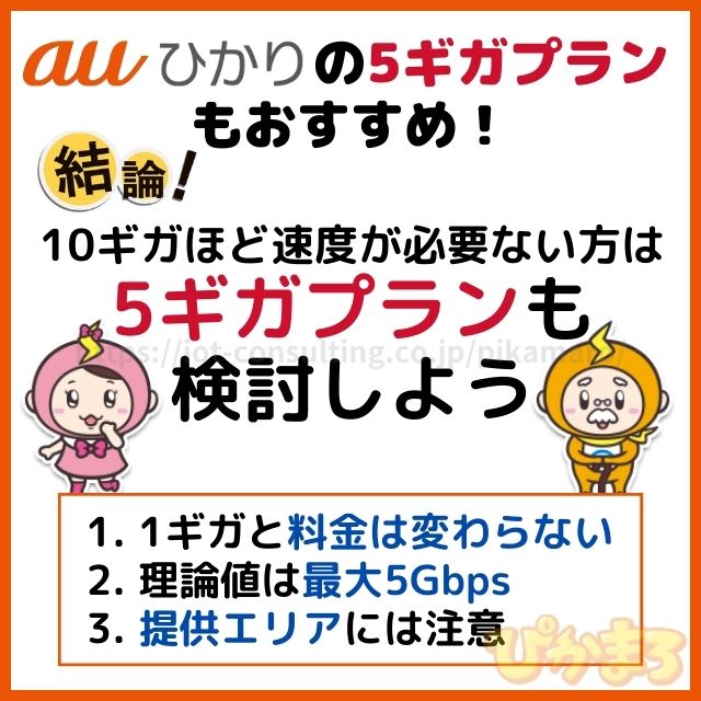 auひかり 10ギガ 5ギガ