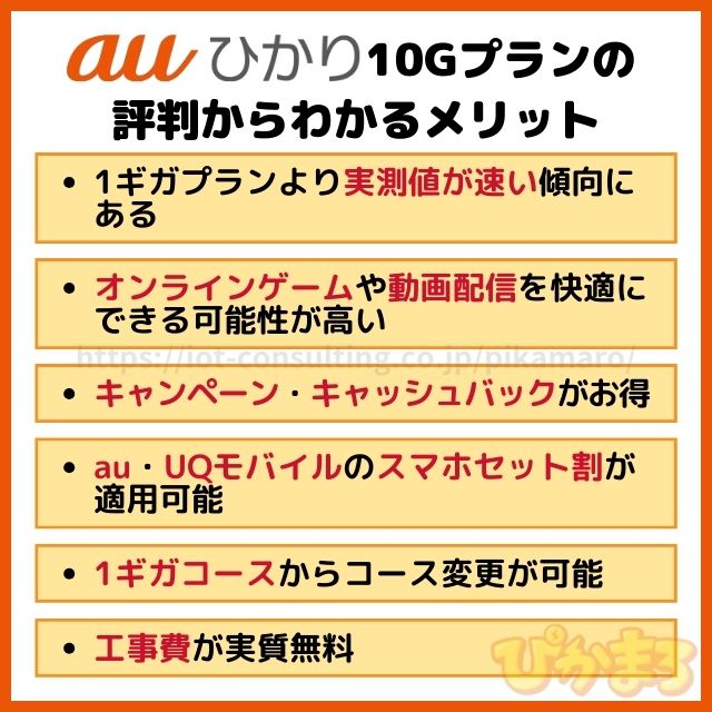 auひかり 10ギガ 評判 メリット