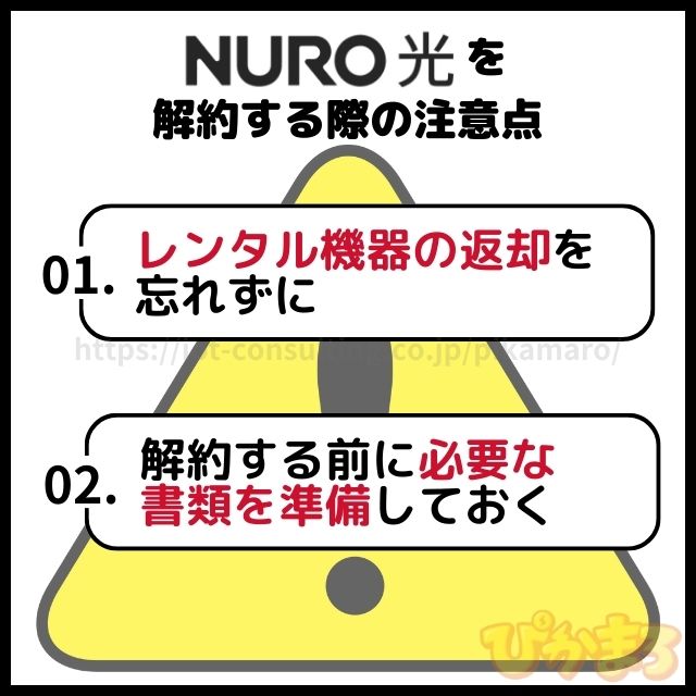 nuro光 解約 注意点