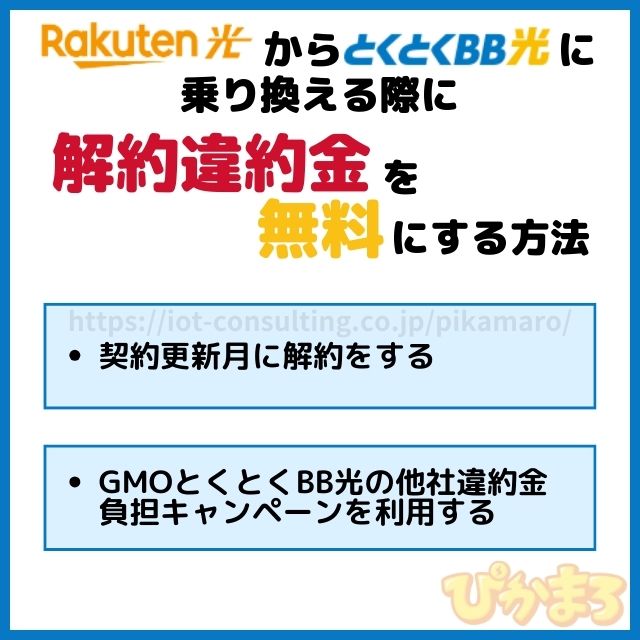 楽天ひかり から とくとくbb光 乗り換え 無料