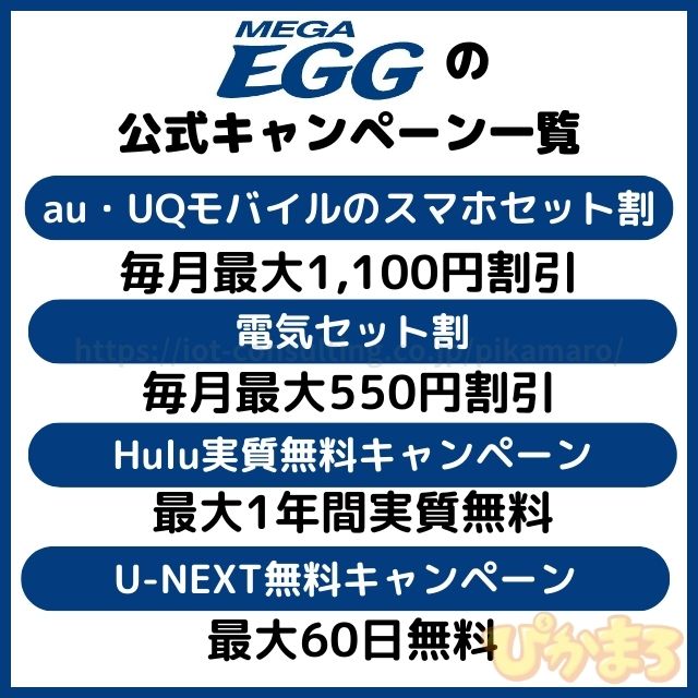 メガエッグ キャッシュバック 公式