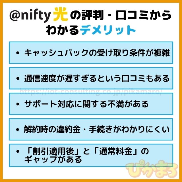nifty光 評判 デメリット